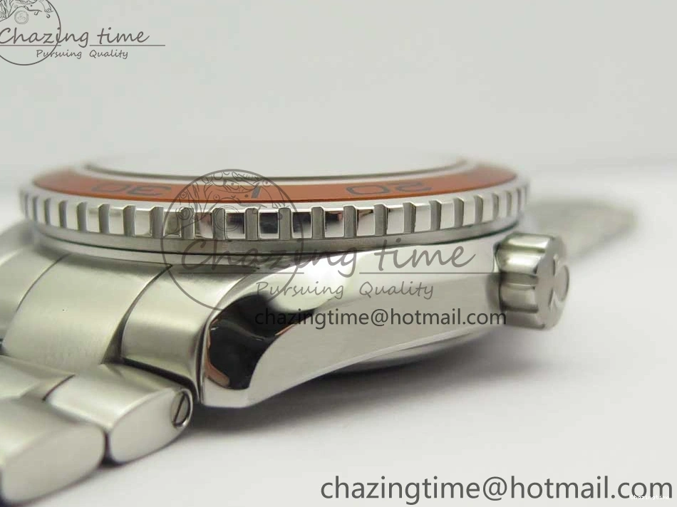 0128 Tailored Planet Ocean Professional Orange Bezel 45.5mm 1:1 VSF Best Edition on SS Bracelet A8500 Super Clone (2 Straps) 7950